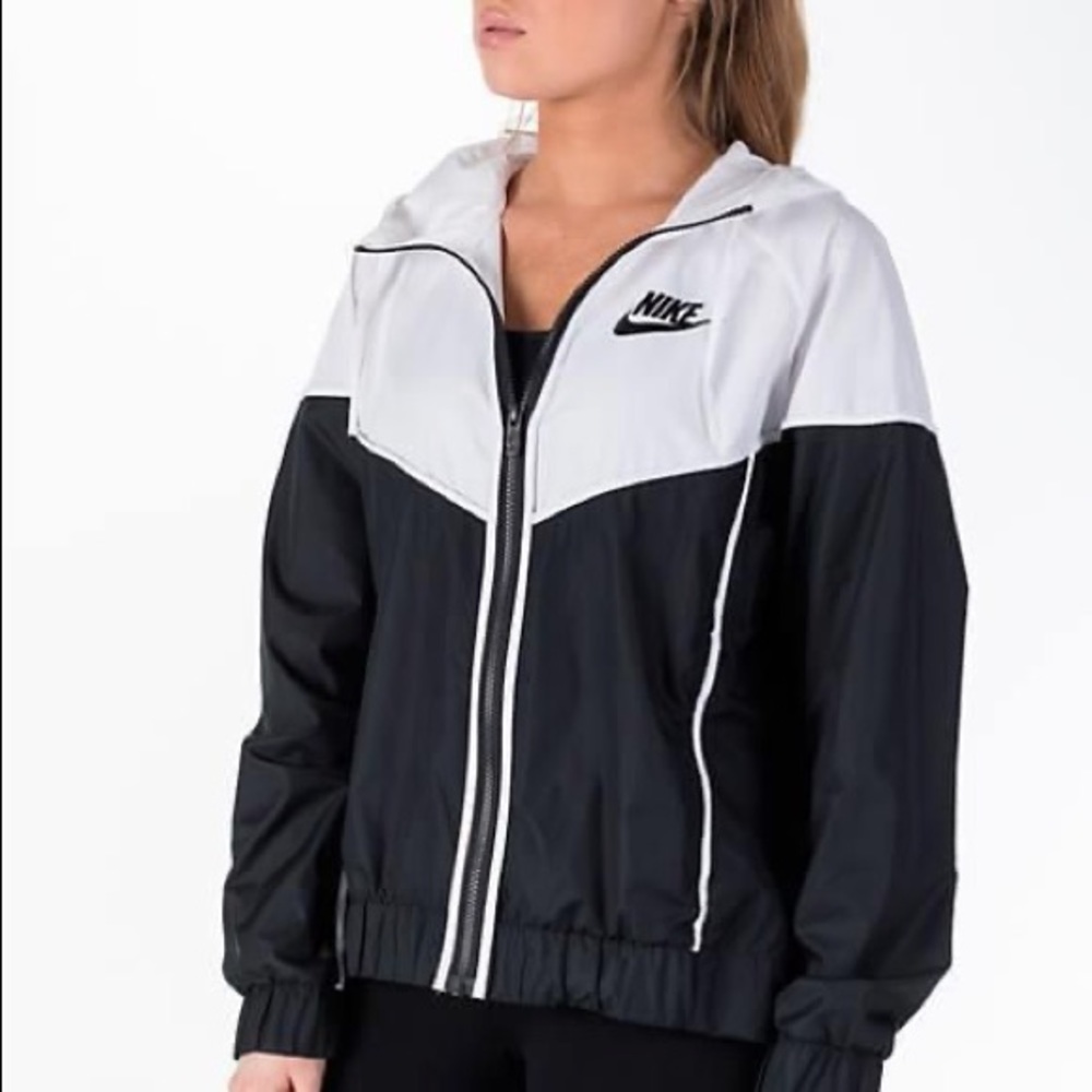 NIKE Black and White Windbreaker